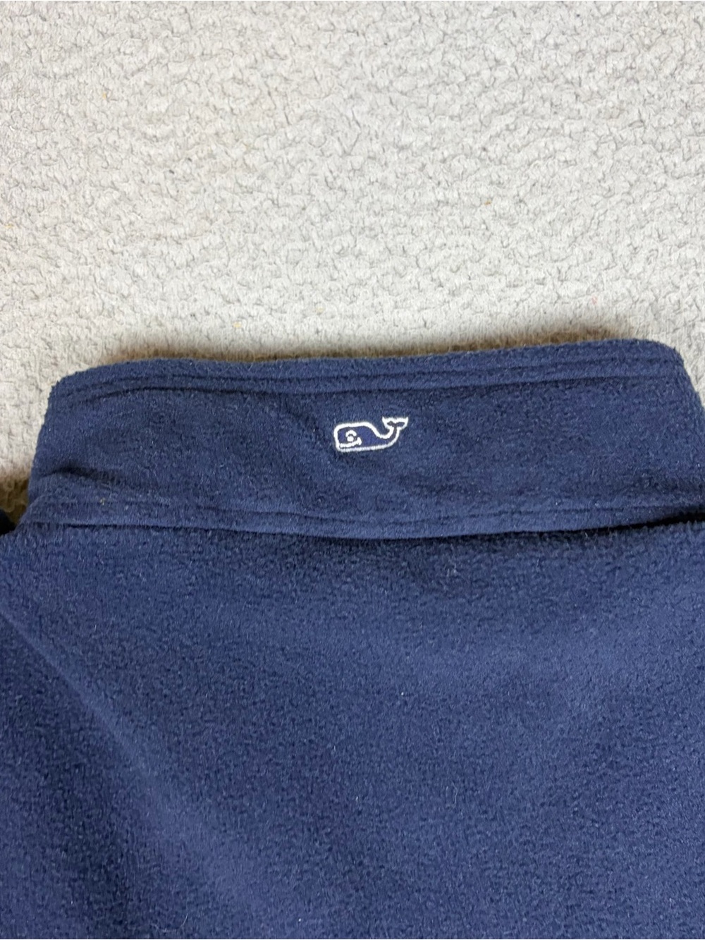 Atlanta Braves Vineyard Vines Navy Quarter-Zip Pullover with Red Accent Logo - Picture 9 of 11